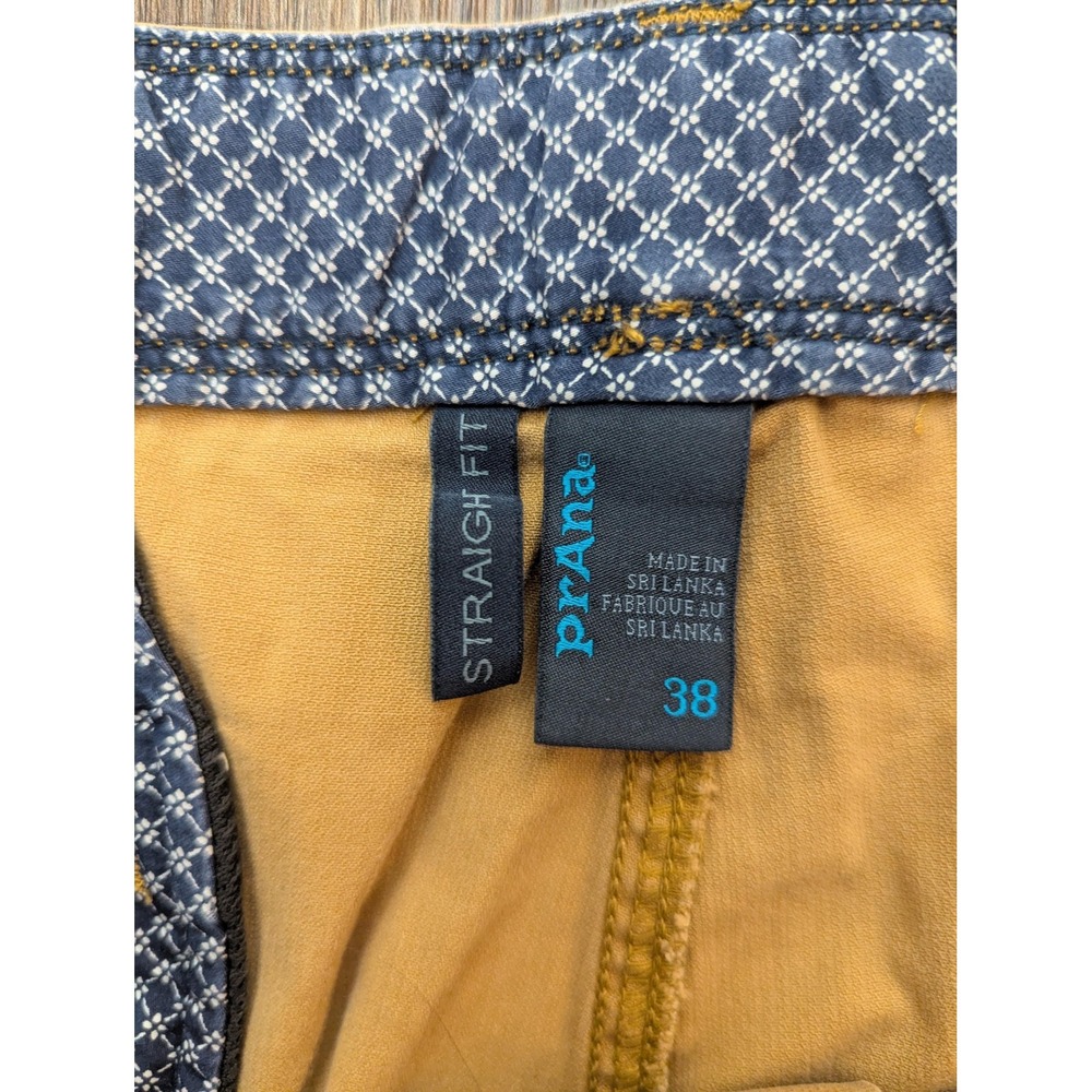 PrAna Pants Mens 38 Beige Straight Fit Chino Organic Cotton Stretch Casual - Picture 2 of 14